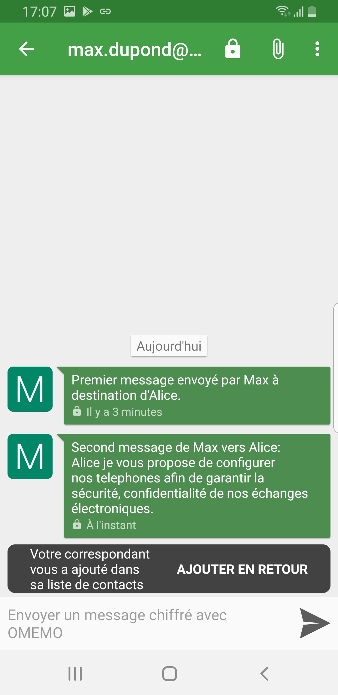 005 configurer OMEMO messagerie instantanee securisee XMPP luxembourg