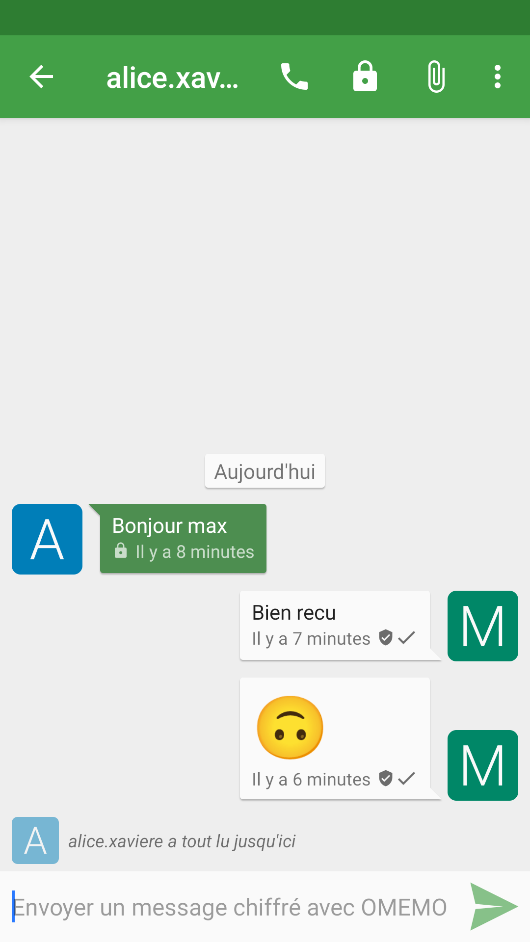 002 bloquer messagerie instantanee contact existant logiciel conversation